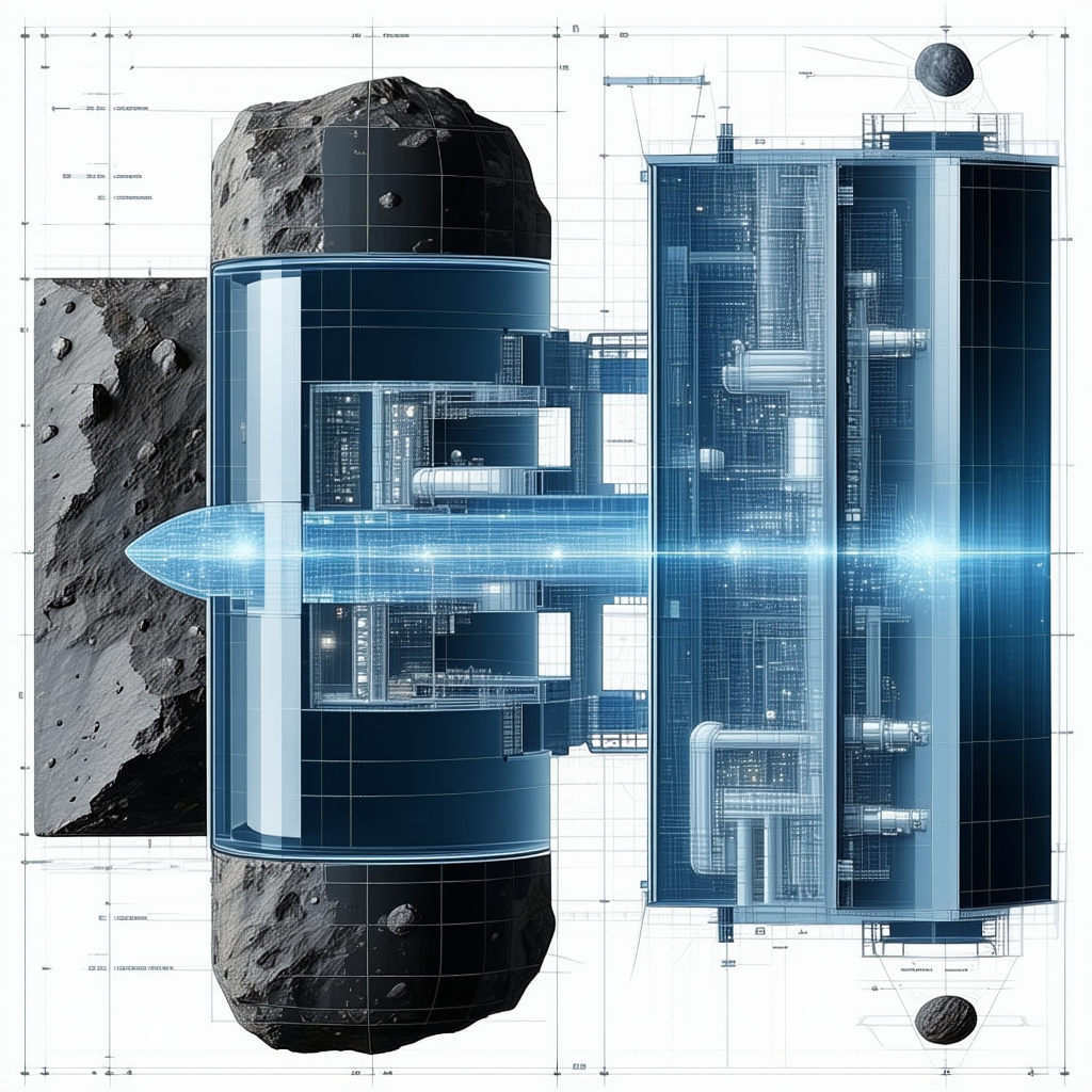 futuristic space station shown drawing