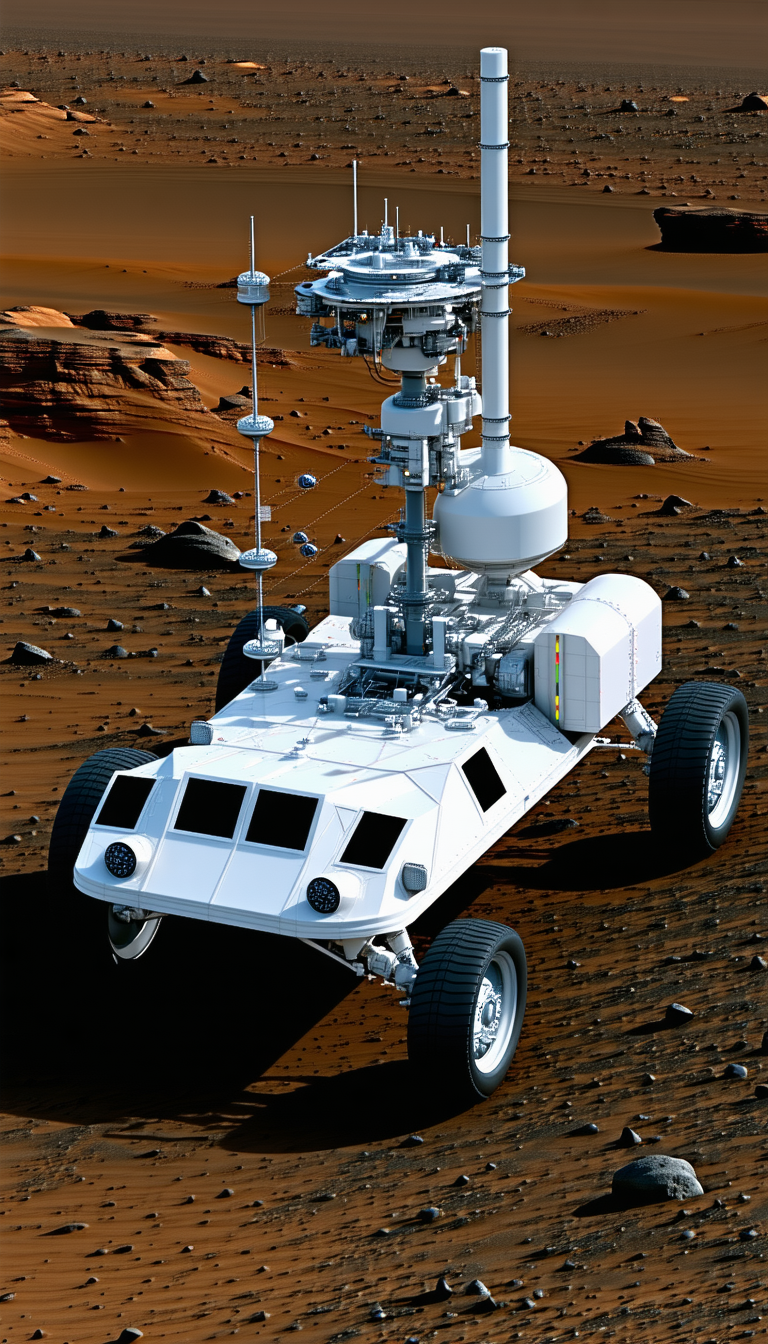 A White Vehicle Is Parked On A Dirt Road