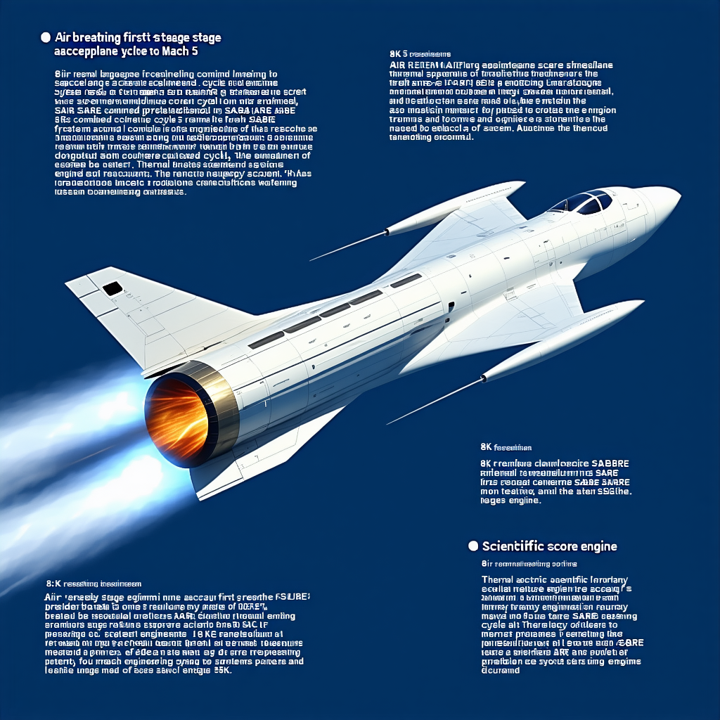 A White Jet Is Shown In A Blue Background, With A Diagram Of The Jet's Components