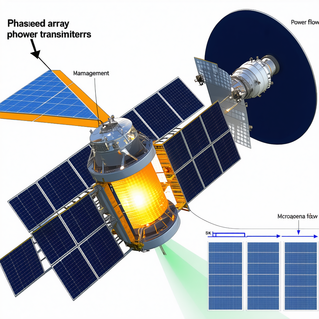 A Solar Powered Satellite With A Large Solar Panel On Its Side