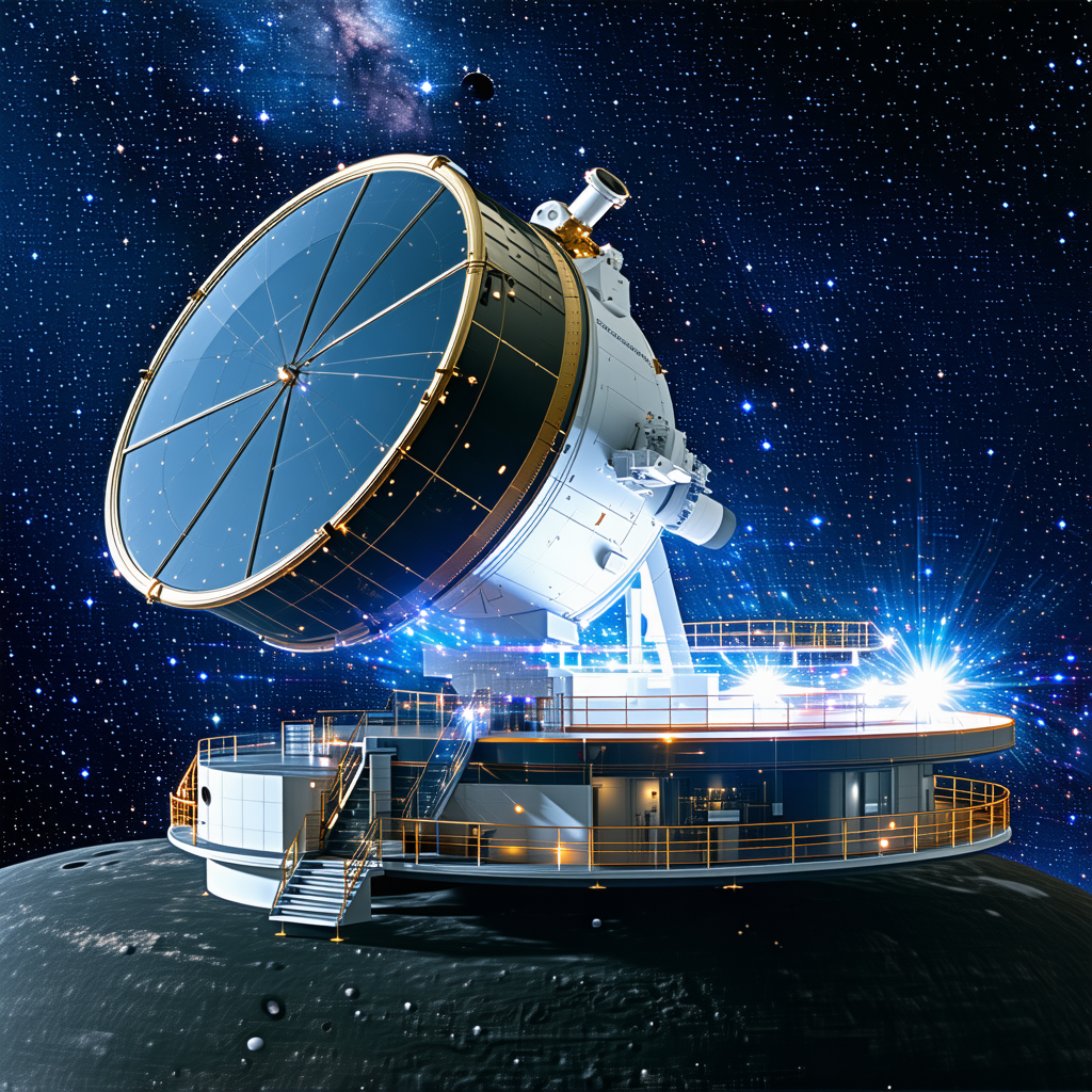 large satellite dish located large