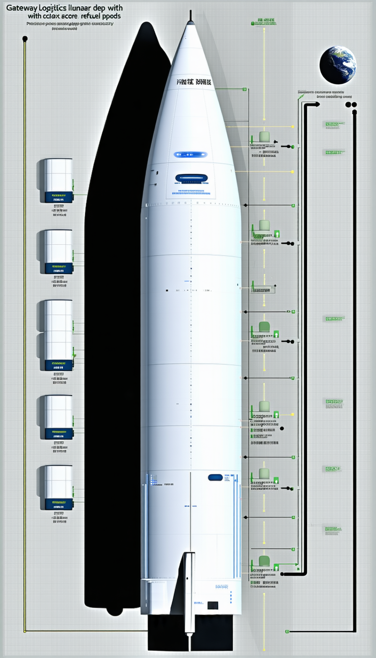 A Large White Rocket Is Shown In A Computer-generated Image
