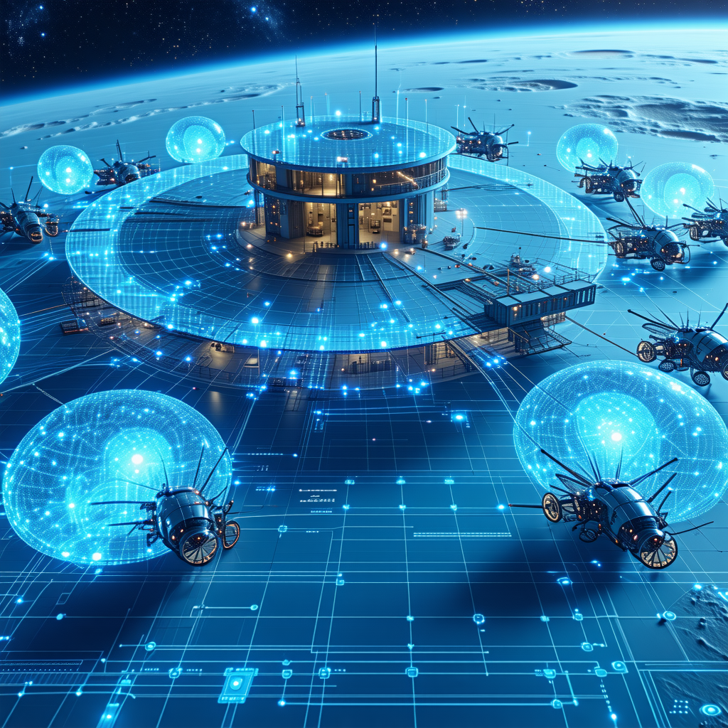 In The Image, There Is A Large, Futuristic-looking Building With A Dome-shaped Structure