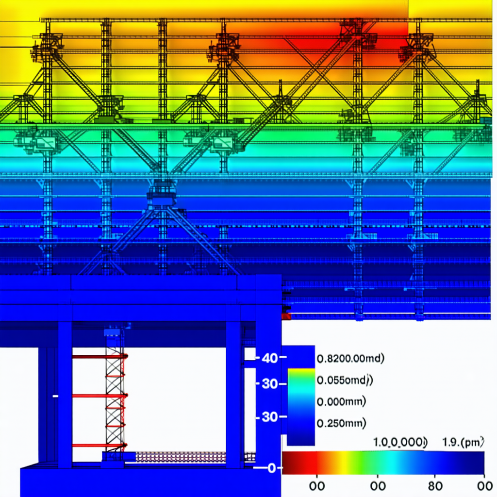 The Image Is A 3d Model Of A Large Structure, Possibly A Bridge Or A Building