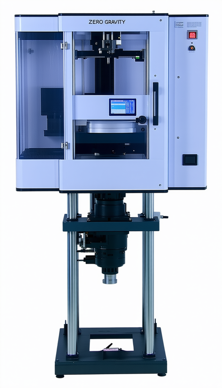 A Large, White, And Blue Machine With A Blue Screen