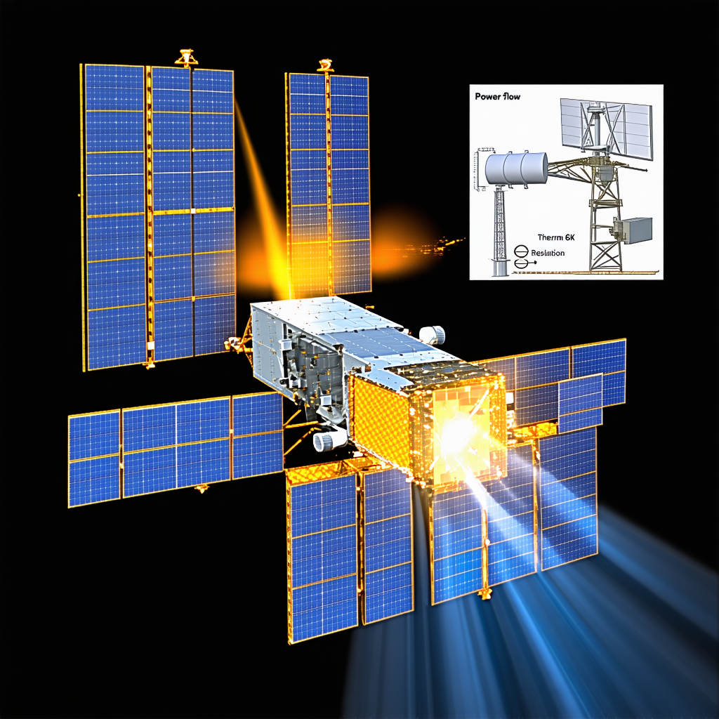 A Space Station With A Large Solar Panel On Its Side
