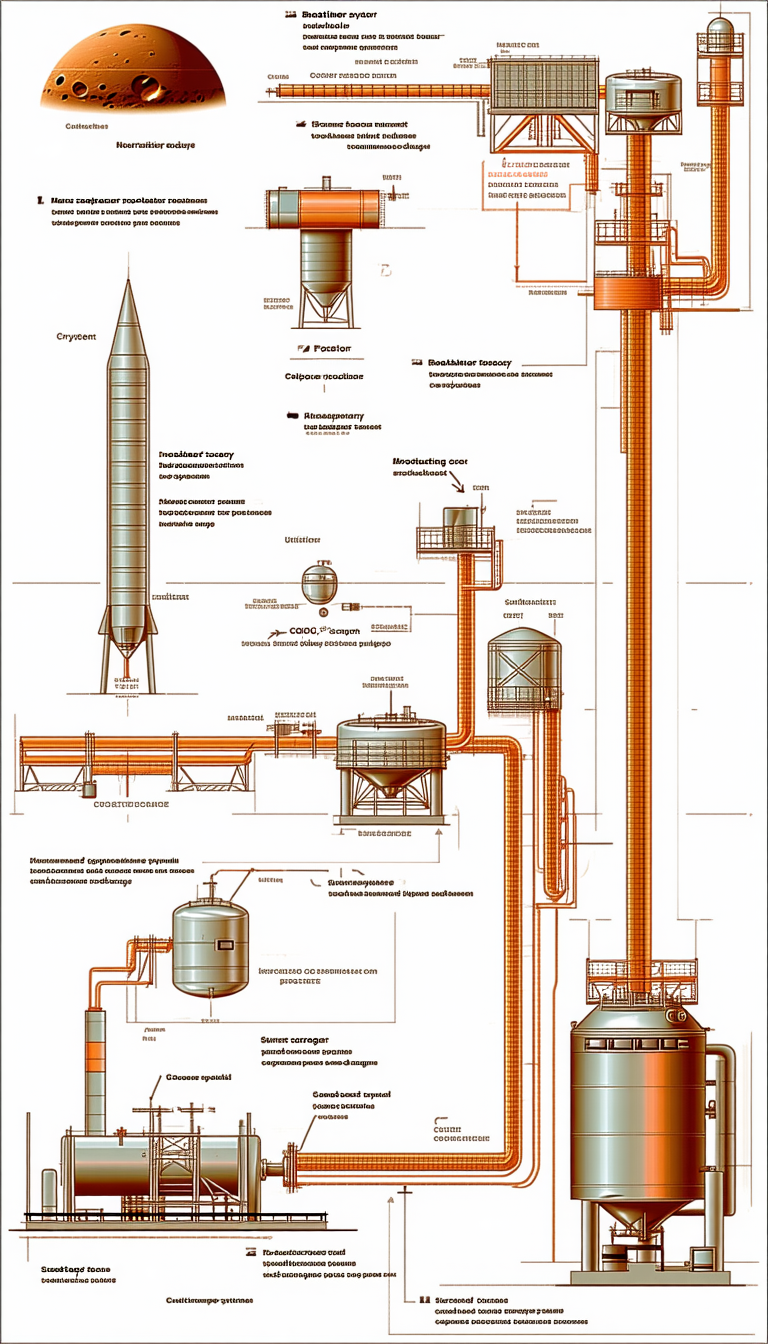 A Large Drawing Of A Rocket Ship Is Shown, With Various Parts Labeled