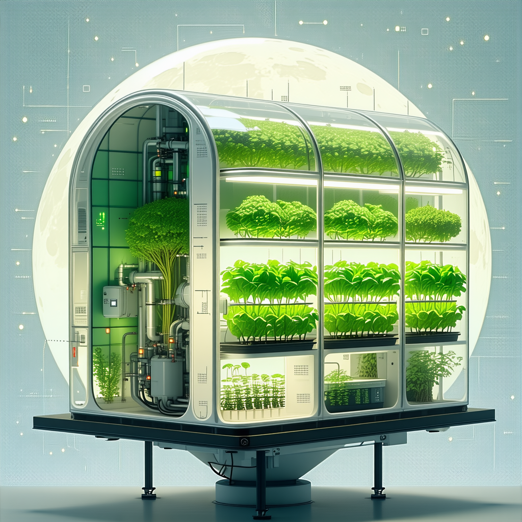 In The Image, There Is A Large, Round, Glass Structure That Houses A Variety Of Plants