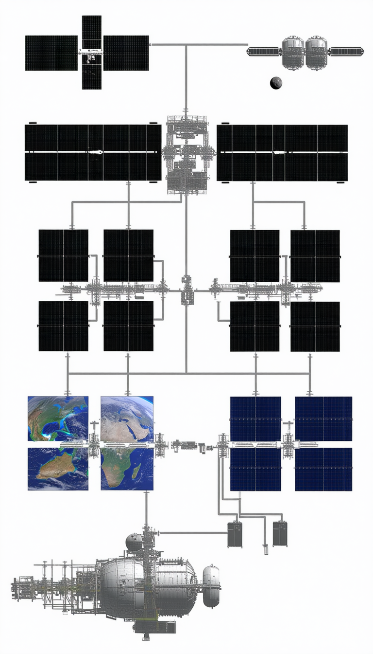 The Image Is A Diagram Of A Solar Panel System, Showing The Various Components And Connections