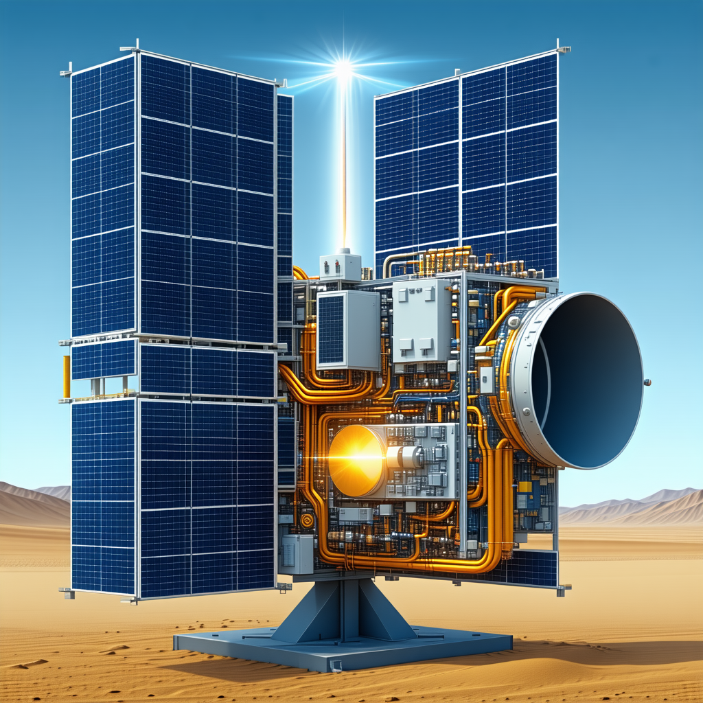 A Large, Futuristic Spacecraft With A Solar Panel On Its Side