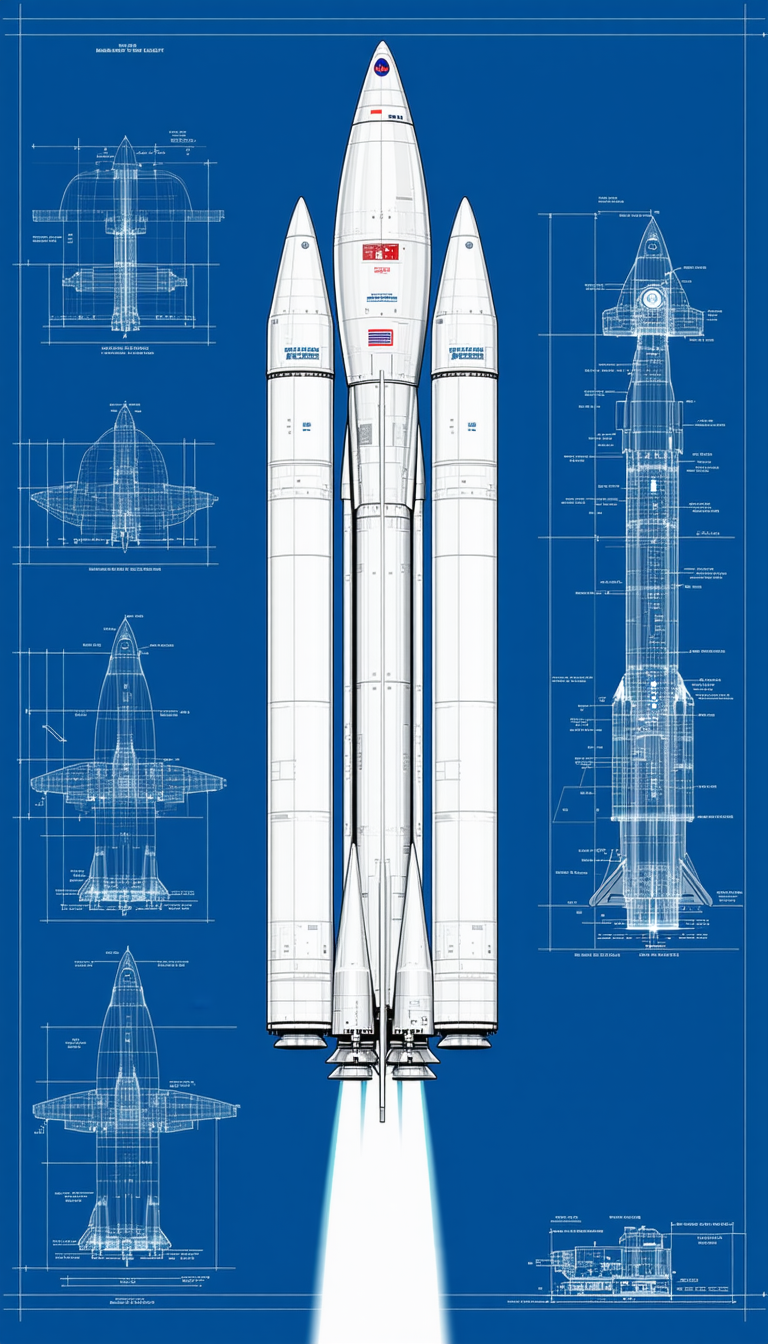 A Blue Diagram Of A Space Shuttle Is Displayed