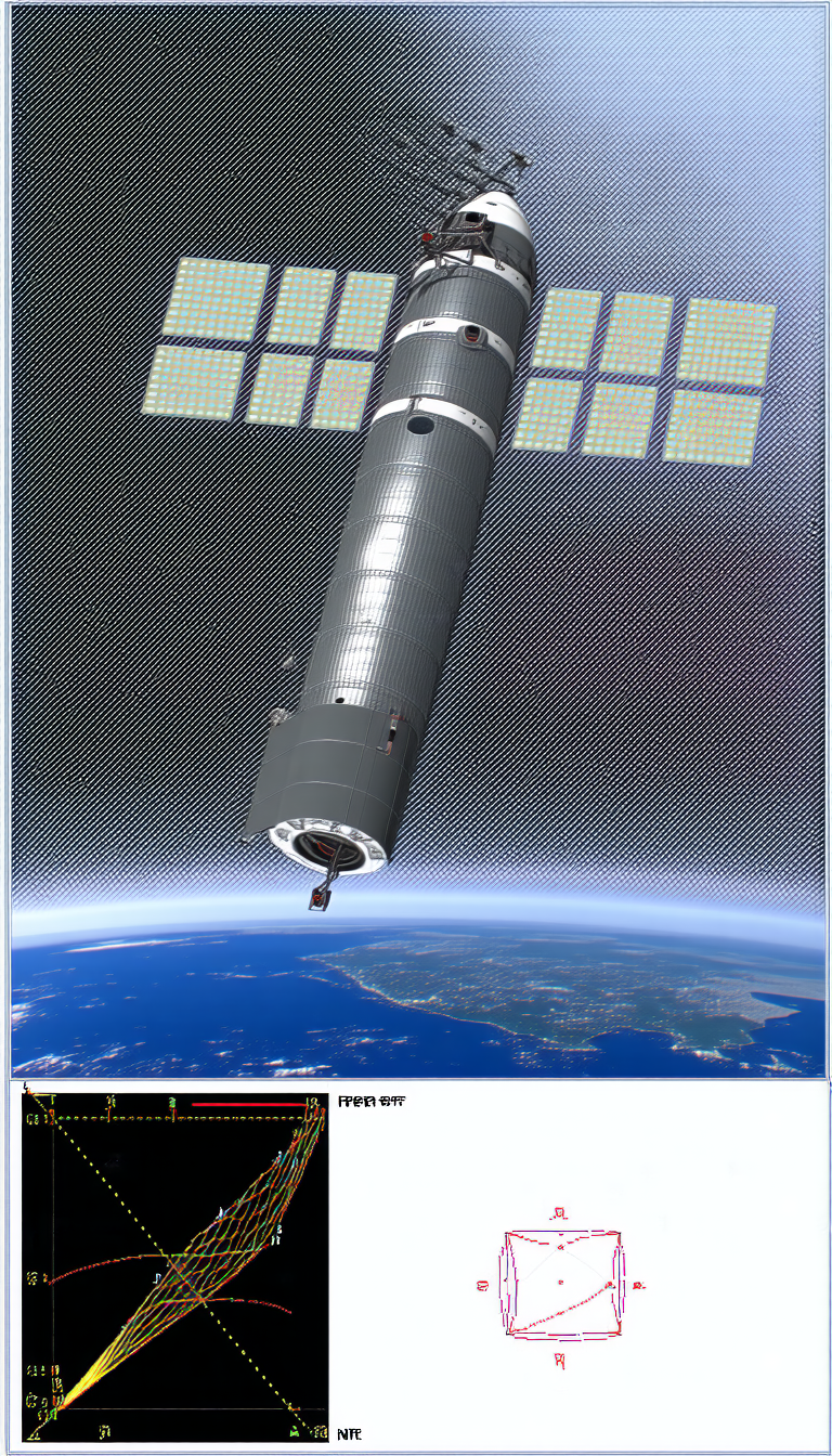 A Space Shuttle Is Shown In A Close-up View, With A Large Satellite Dish On Top Of It