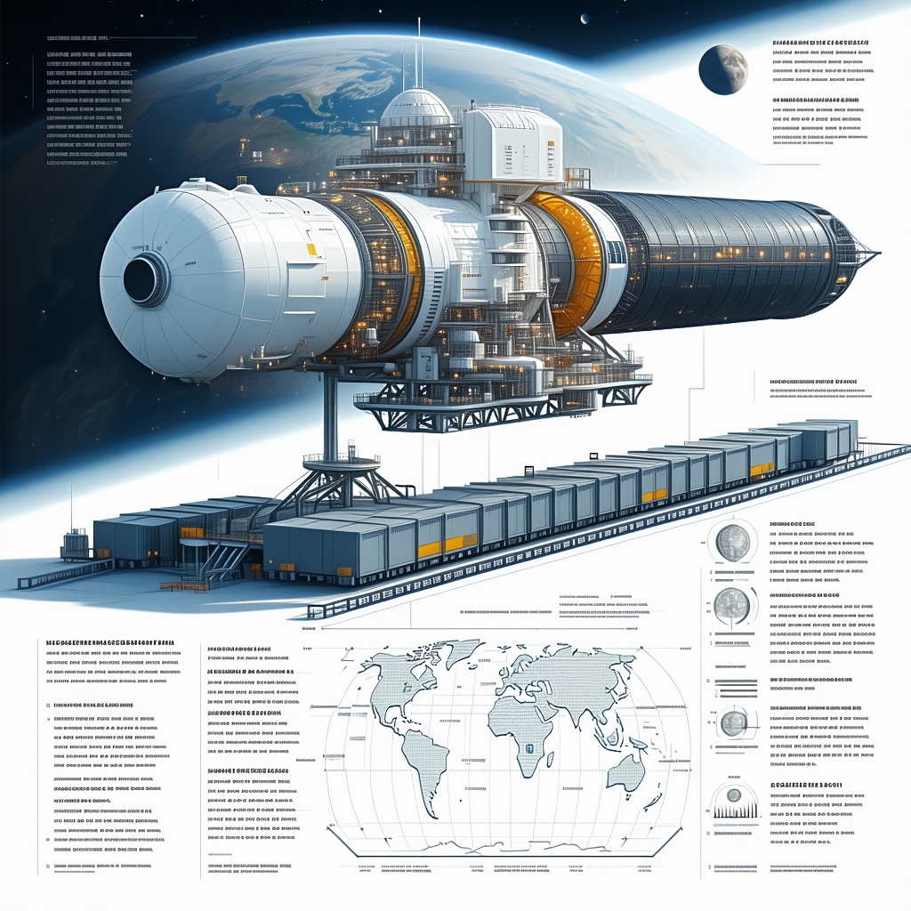 large spacecraft shown diagram