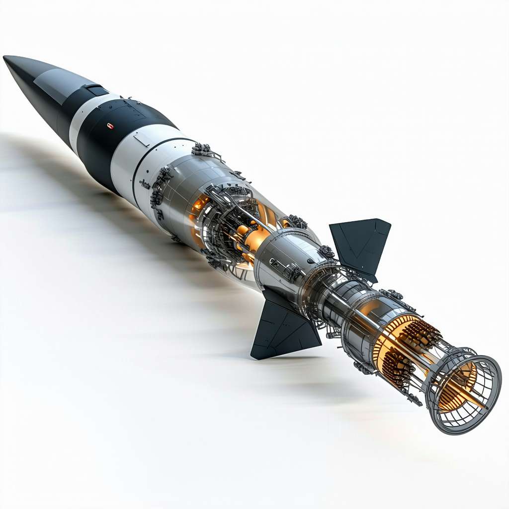 A Rocket Engine Is Shown In A Close-up View