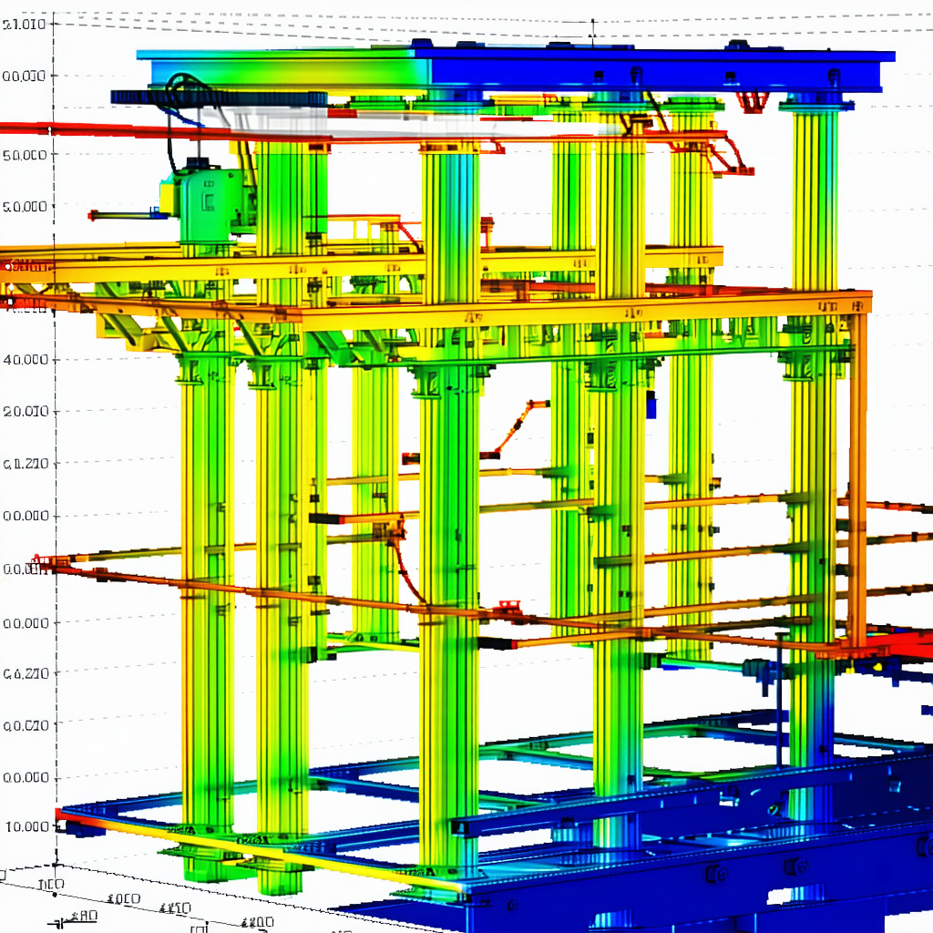 A Large, Three-dimensional Model Of A Building Is Displayed In A Computer-generated Environment