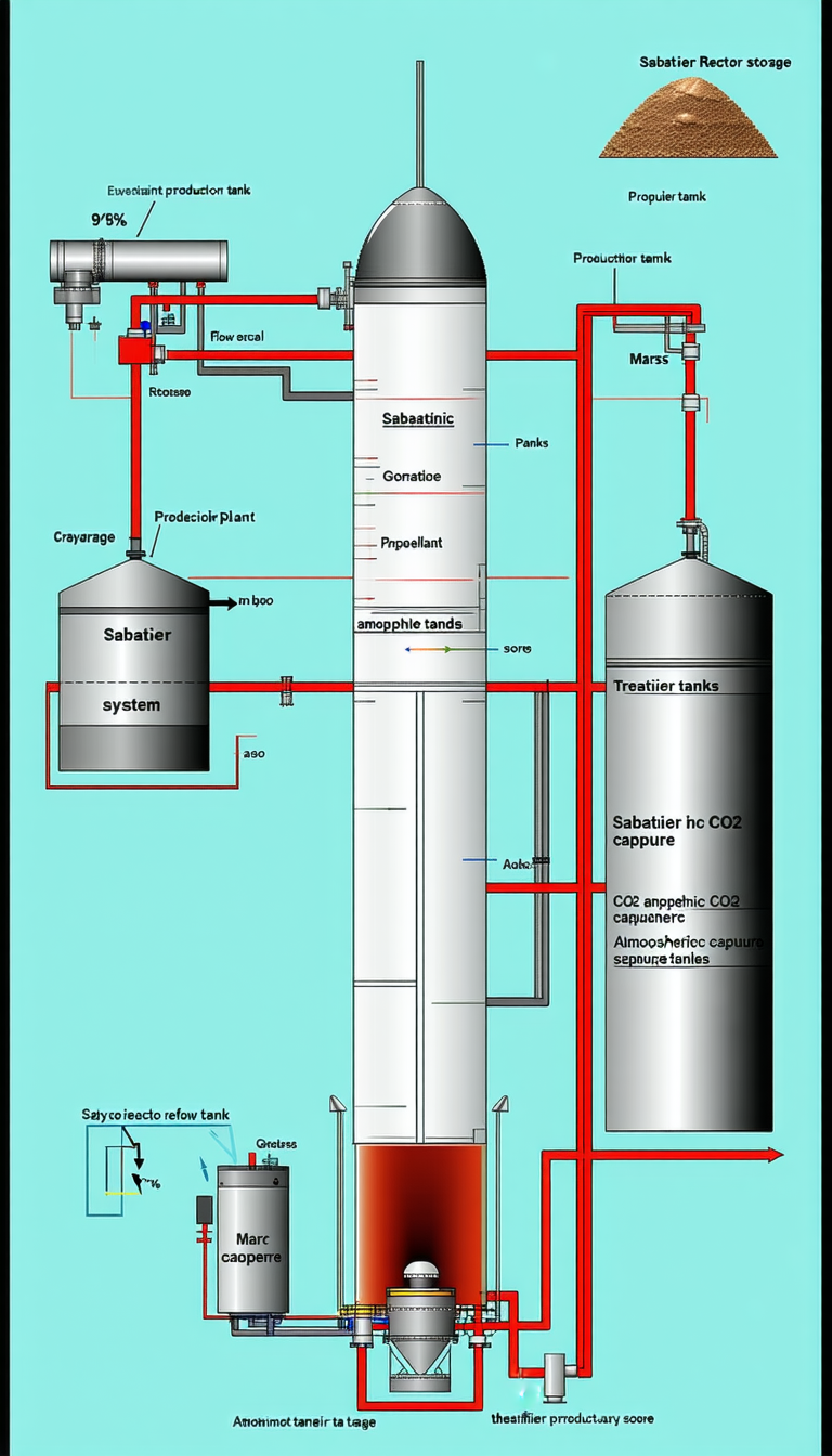 A Diagram Is Shown Of A Chemical Plant, With A Large Tank At The Top And A Smaller Tank Below It