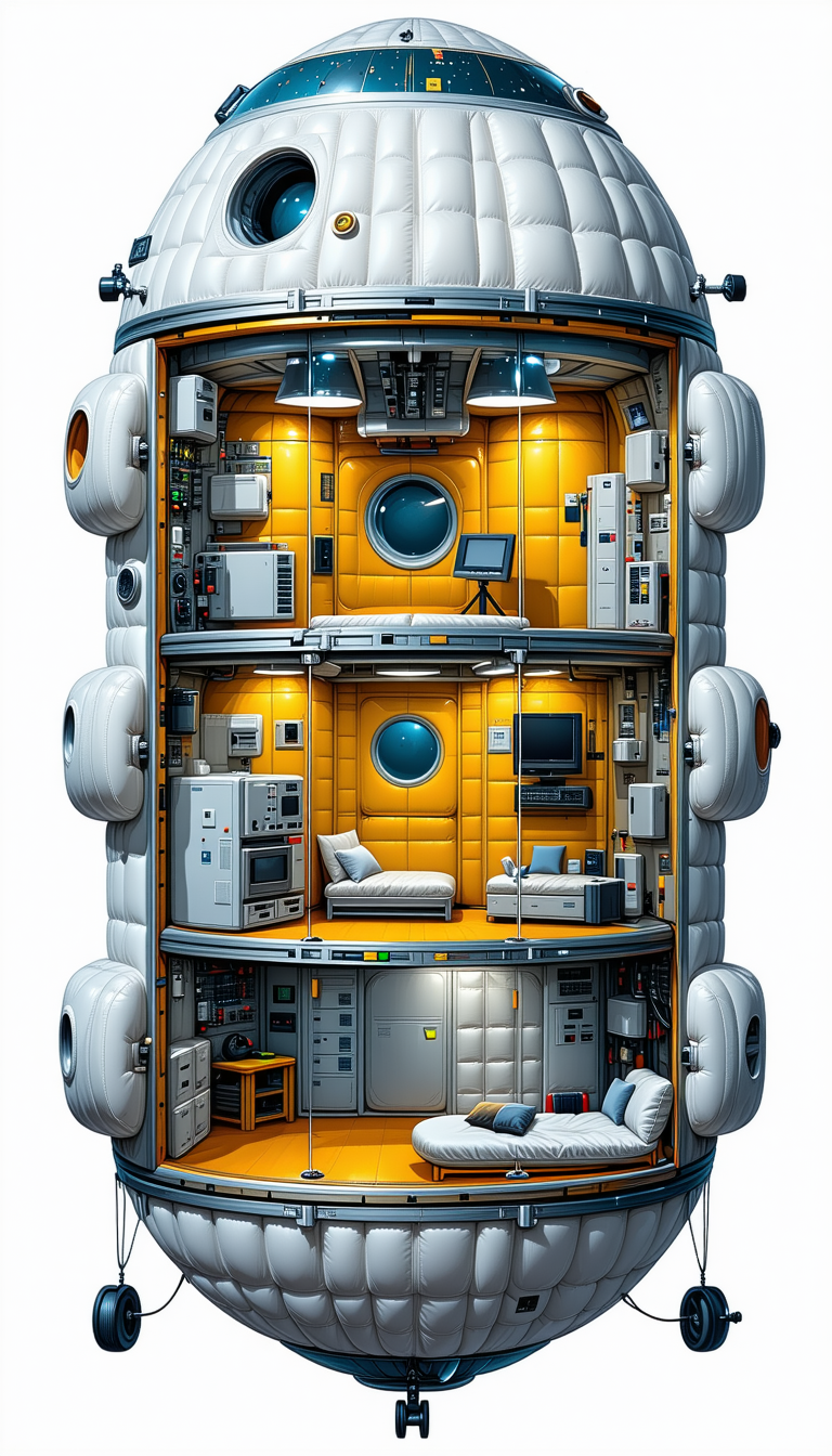 A Futuristic Space Station Is Depicted In This Image