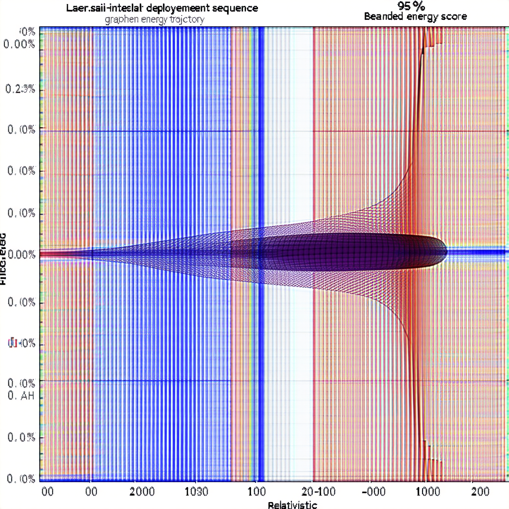The Image Displays A Graph Showing The Energy Efficiency Of A Laser Sail