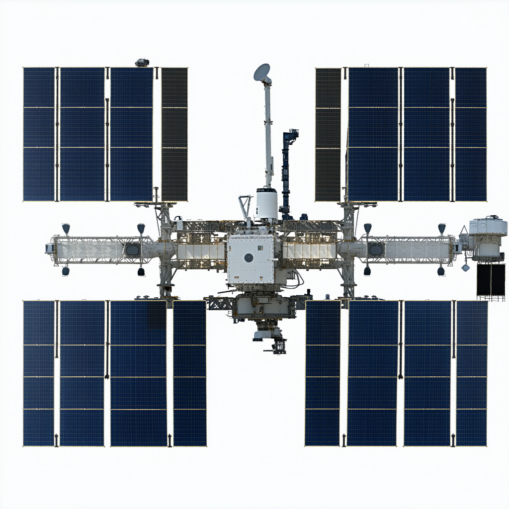 A Large Spacecraft With A Solar Panel On Its Side