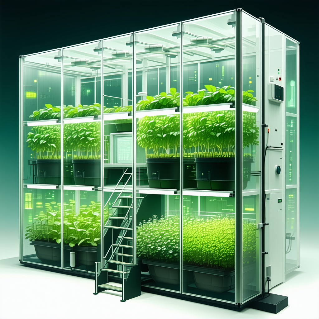 A Large, Multi-layered Greenhouse Filled With Various Plants