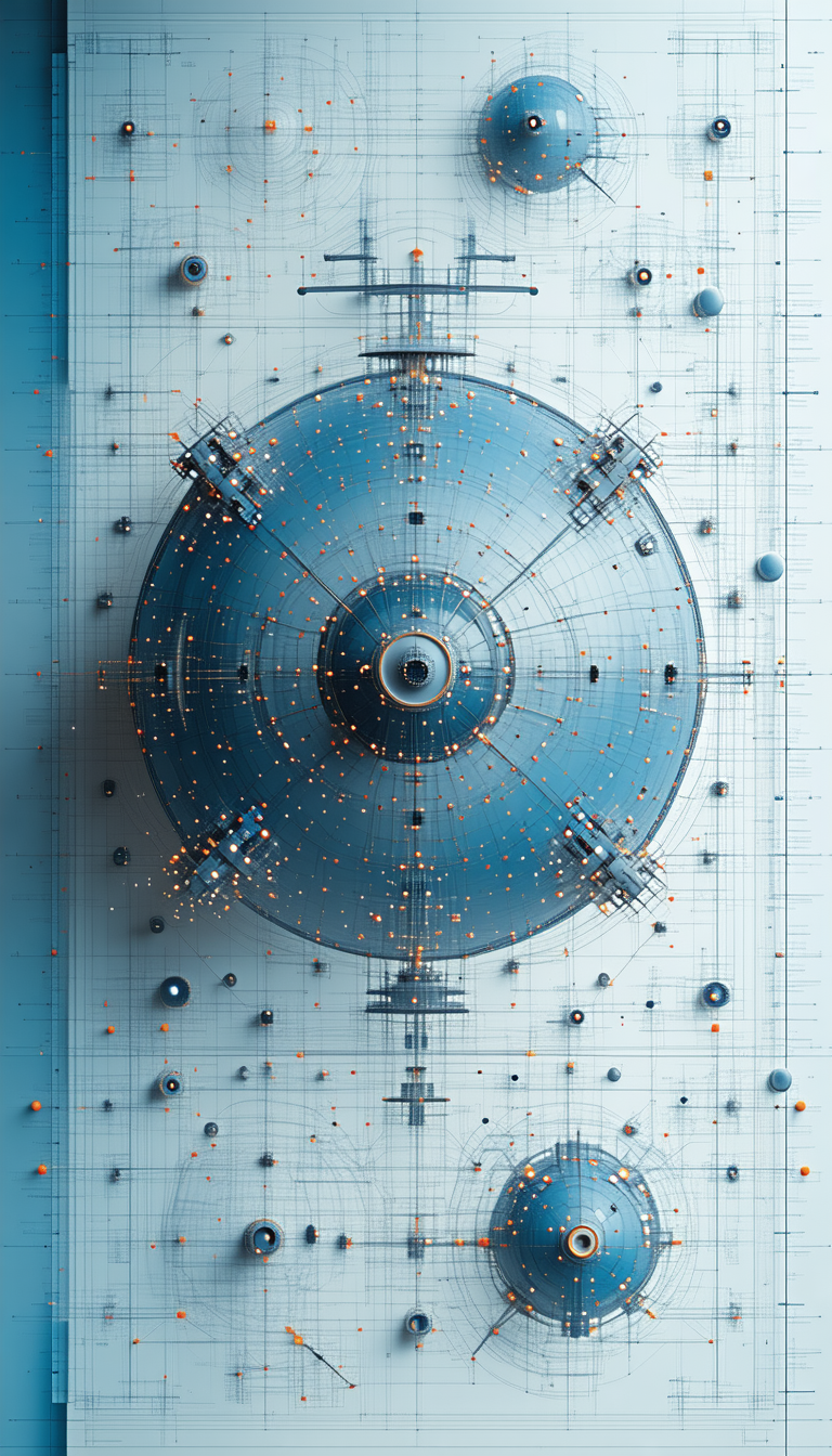 A Blue Sphere Is The Center Of Attention In This Image