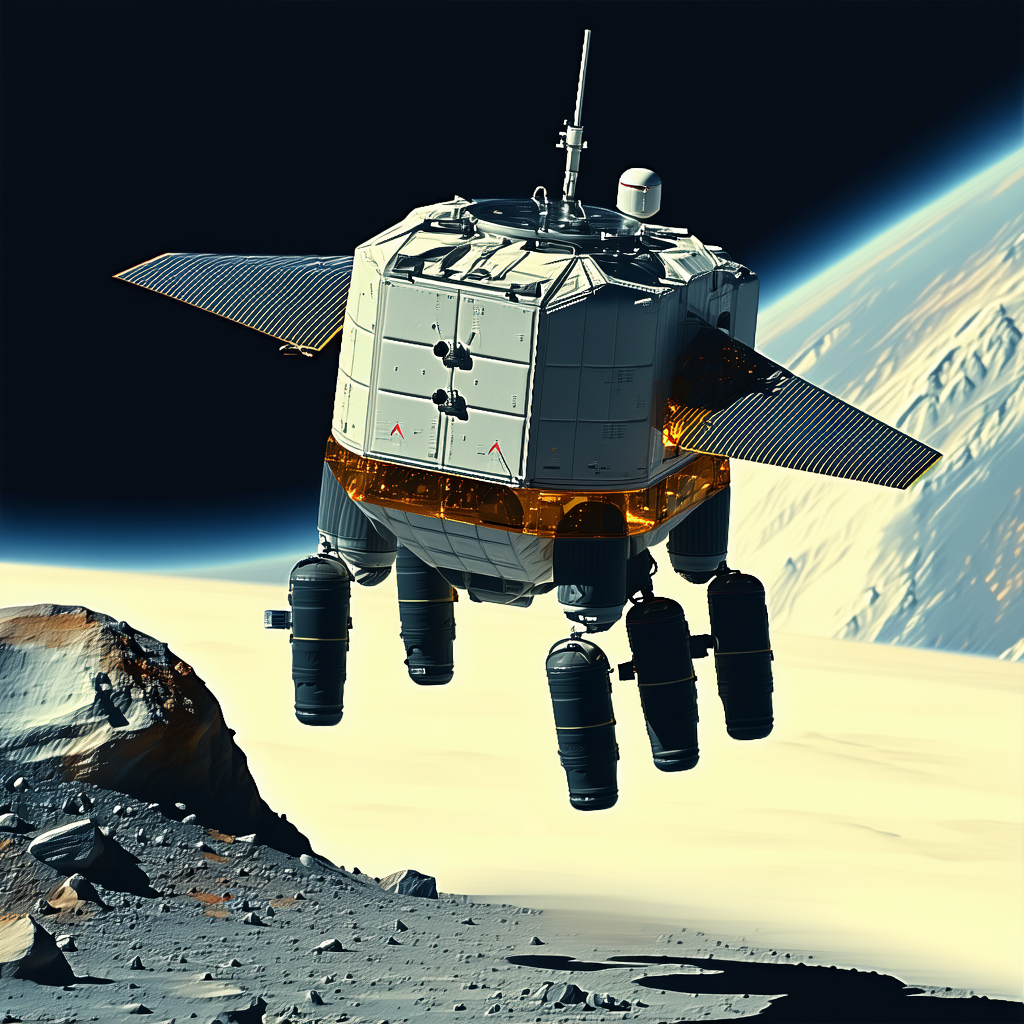A Space Shuttle Is Flying Through The Air, With A Mountain In The Background