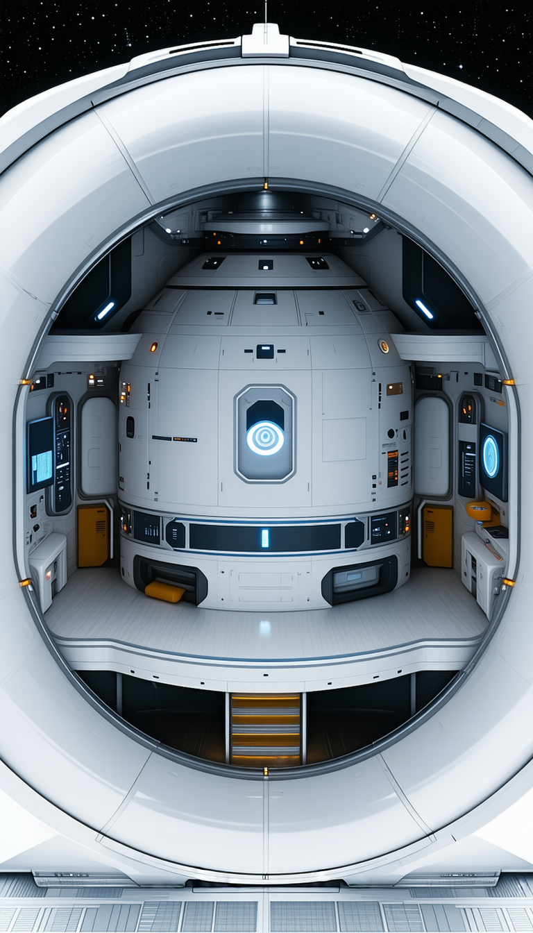 image, there large white spacecraft