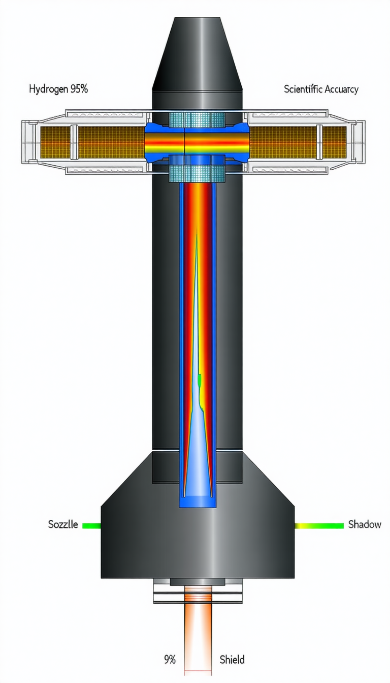 A Large, Black, Cylindrical Structure With A Bright Yellow Light Inside