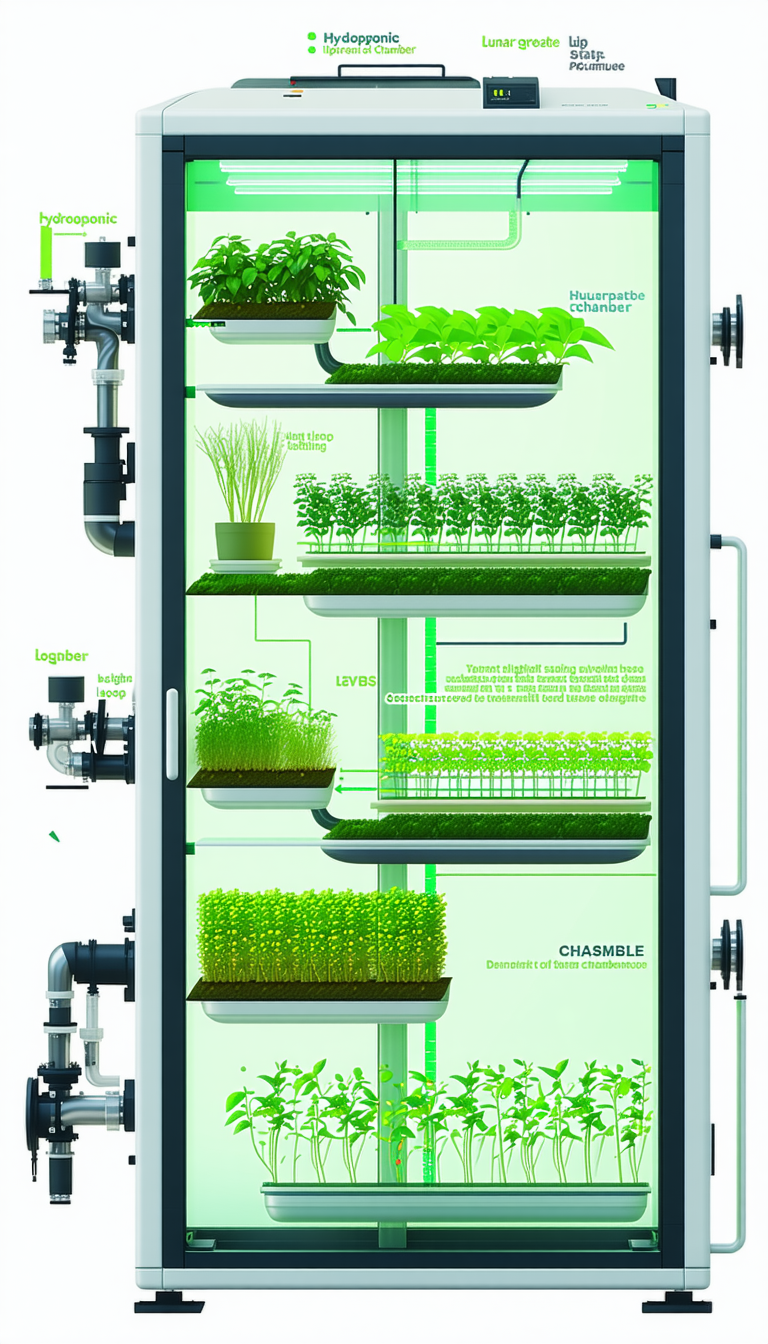 A Large Display Of Various Plants, Including Grass, In A Greenhouse Setting
