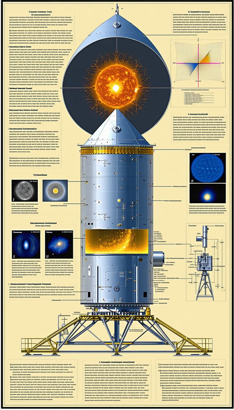 The Image Is A Poster That Features A Space Shuttle, With A Large Sun In The Center