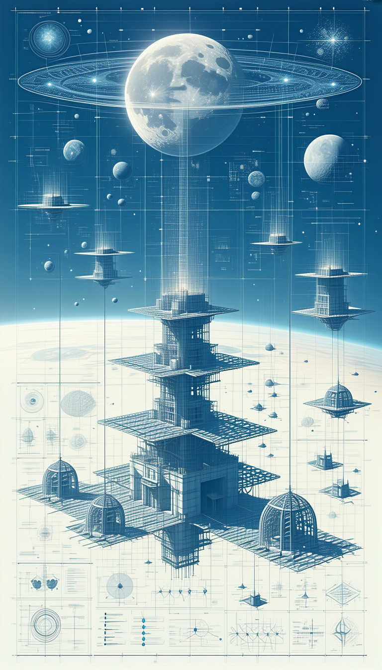 In The Image, There Is A Large, Futuristic Building With A Central Tower