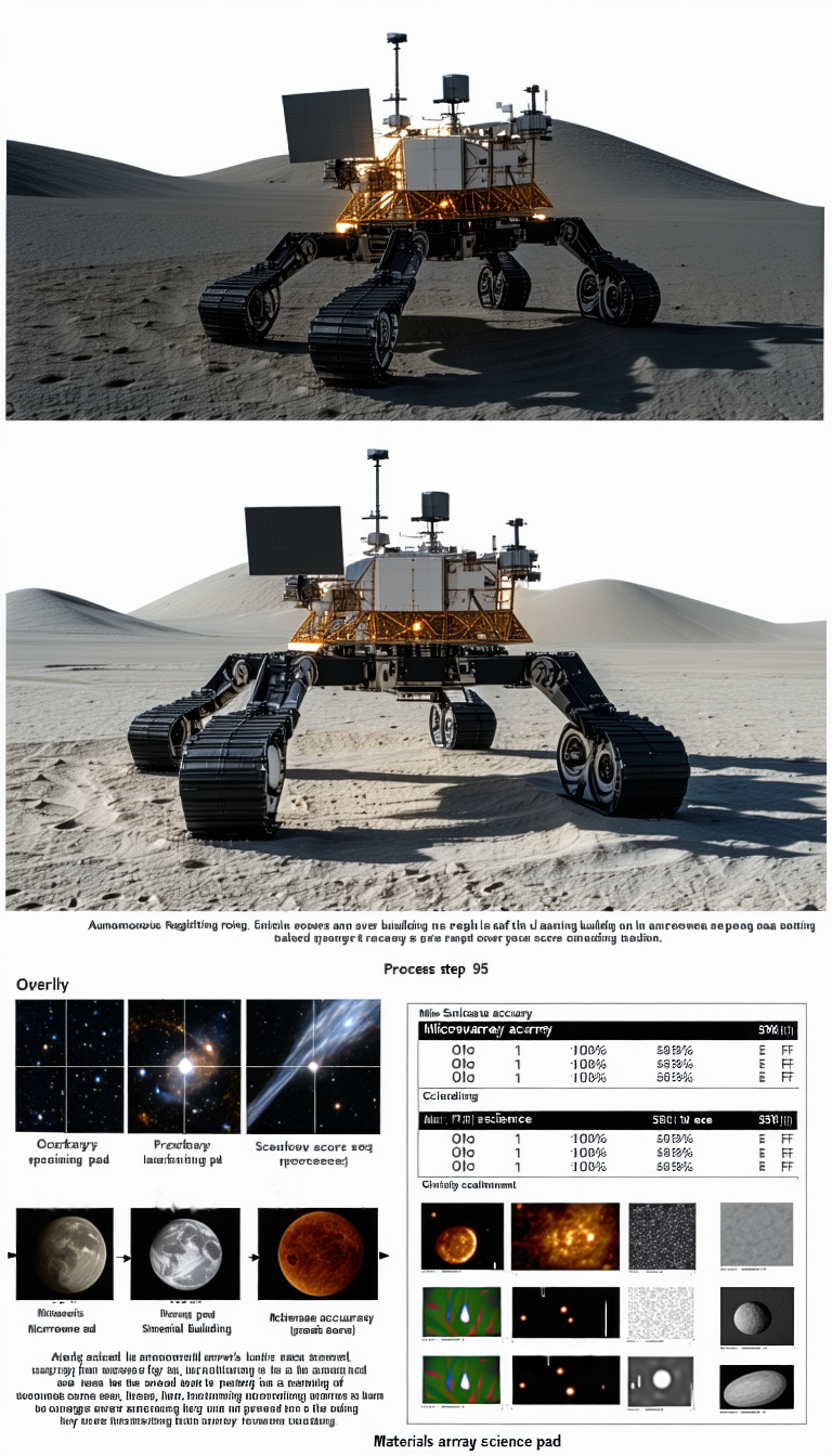The Image Is A Split-screen Display Of A Robotic Vehicle, Likely A Rover, On A Sandy Surface