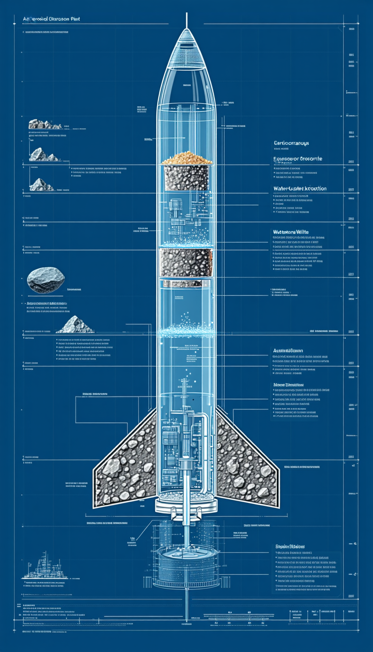 A Large Rocket Is Shown In A Diagram, With Its Various Components Labeled