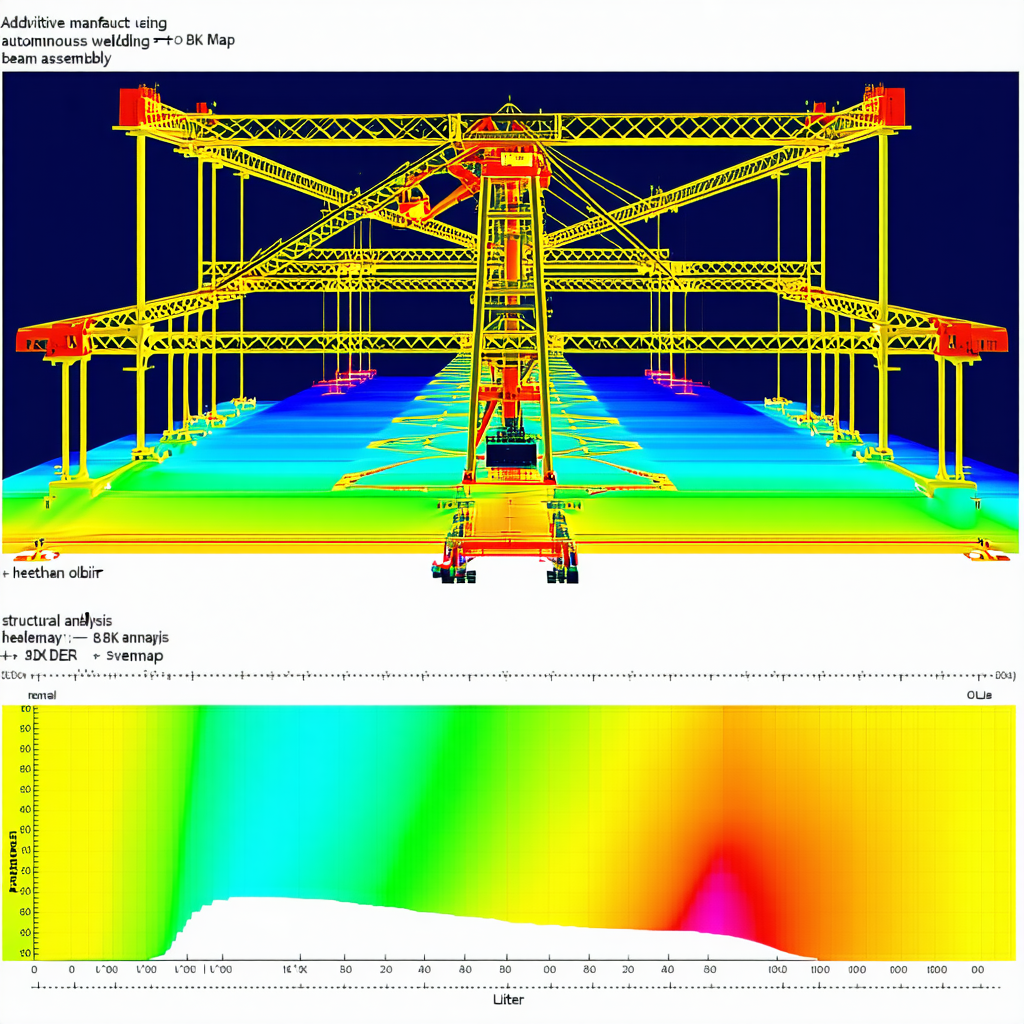 A Crane Is Shown In A 3d Model, With A Yellow And Blue Color Scheme