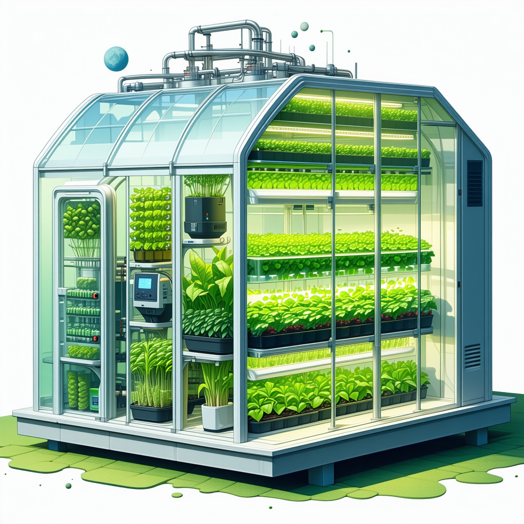 A Large, Multi-layered Greenhouse Filled With Various Plants