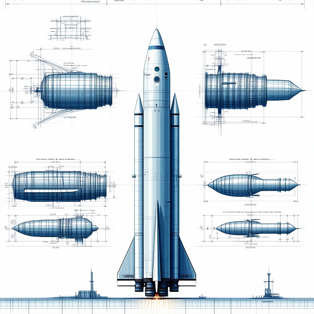 A Space Shuttle Is Shown In A Series Of Blue And White Diagrams
