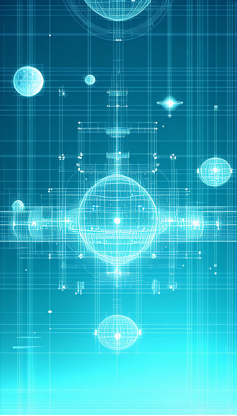 In The Image, There Is A Blue And White Spacecraft With A Large Sphere In The Center