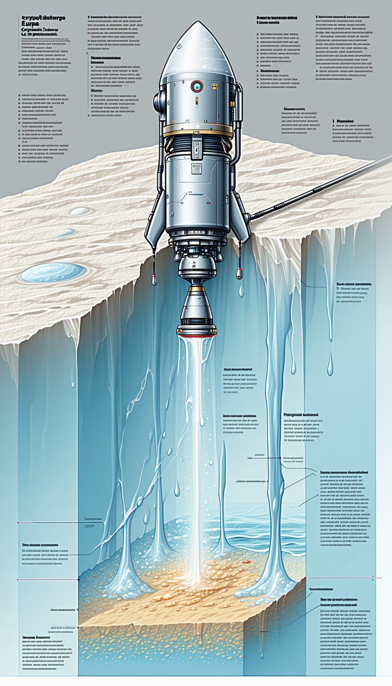 A Large Spacecraft Is Shown In A Diagram, With A Long Tube Extending From It