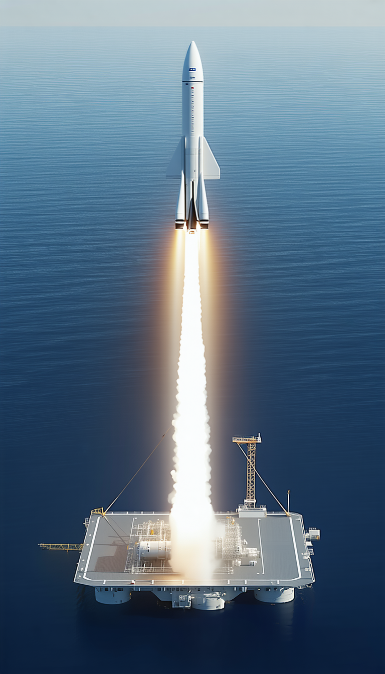 A Space Shuttle Is Seen Flying Through The Sky, With A Trail Of Smoke Behind It