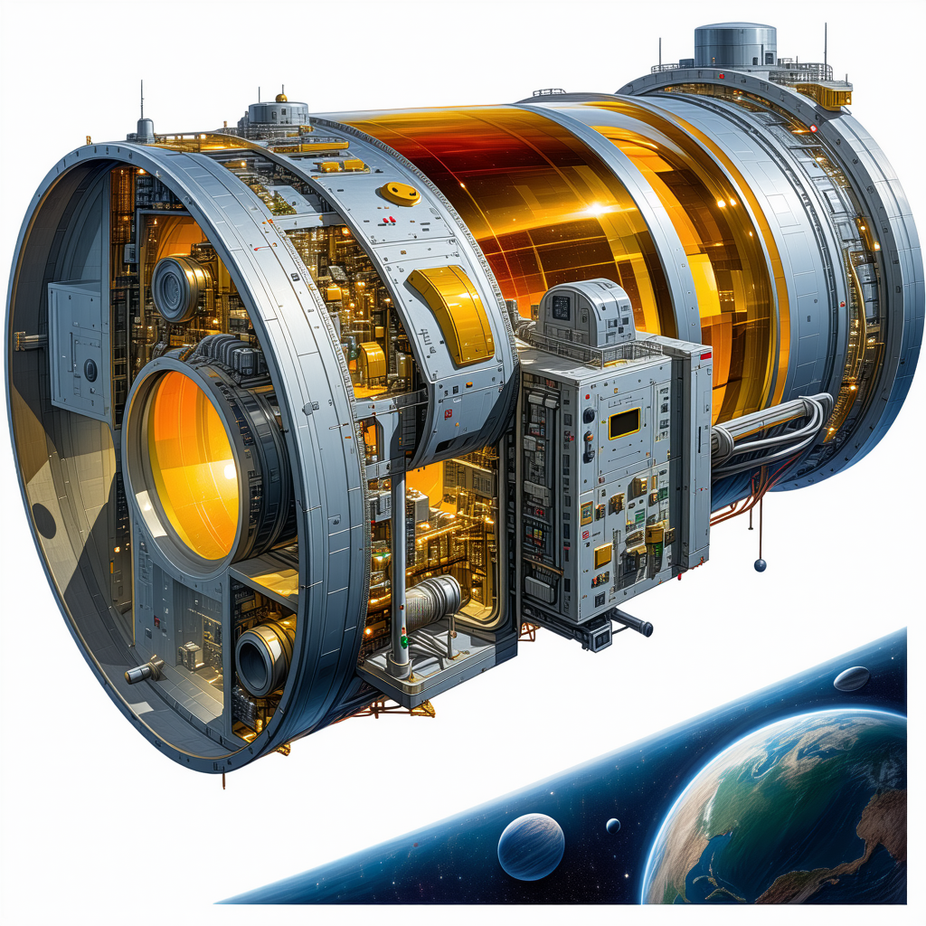large spacecraft shown drawing