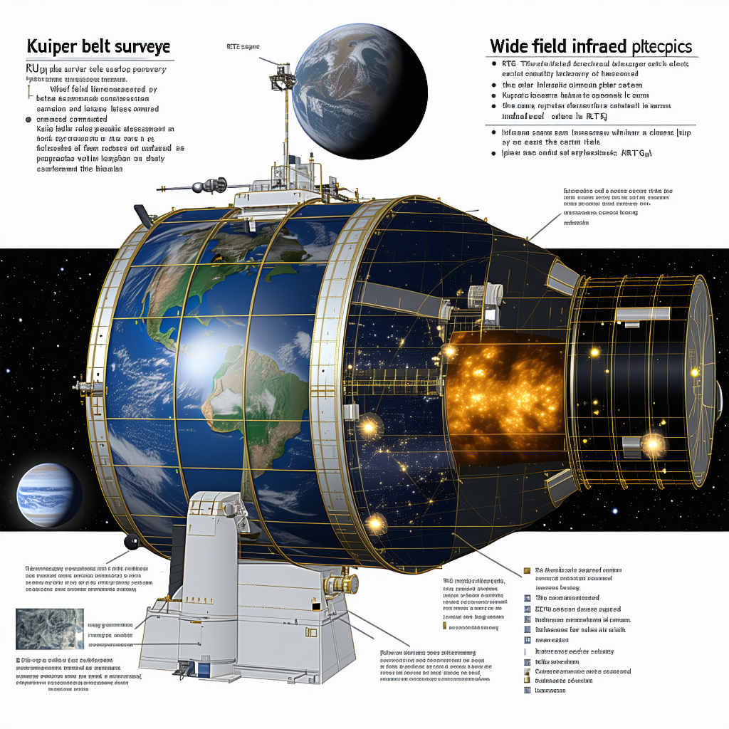 A Large Spacecraft Is Shown In A Diagram, With A Large Globe Of Earth In The Center