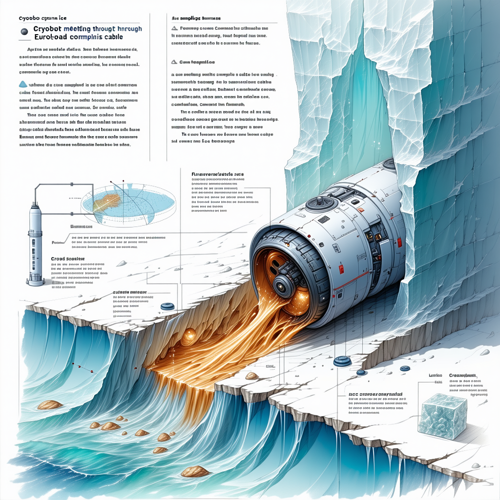 A Large Iceberg Is Shown In A Detailed Illustration, With A Large Pipe Sticking Out Of It