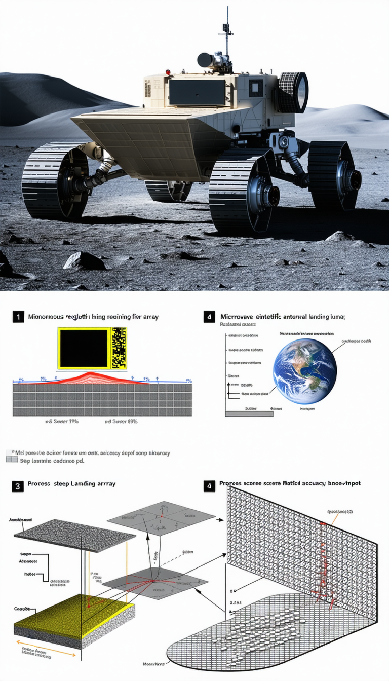 The Image Is A Diagram Showing The Process Of Landing A Spacecraft On The Moon