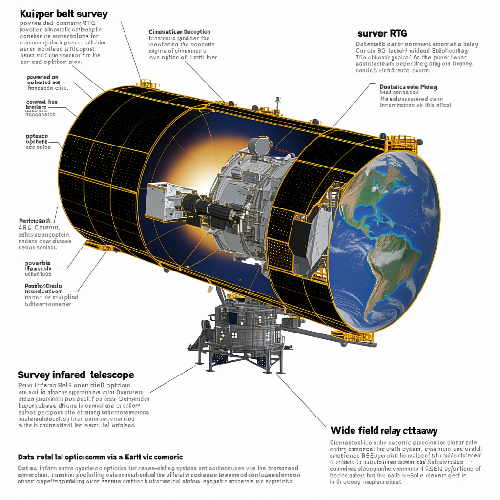 The Image Is A Diagram Of A Spacecraft, Showing Its Various Components And Their Functions