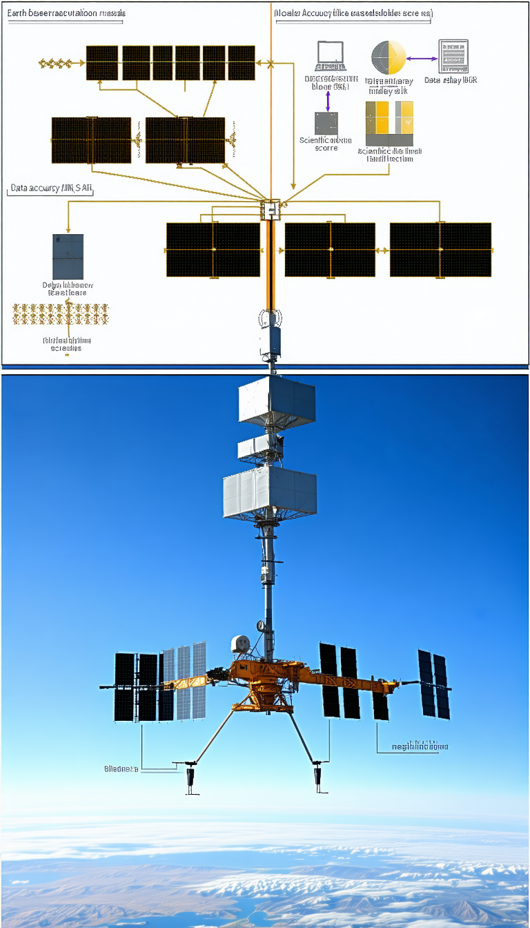 A Large Satellite Dish Mounted On A Tower