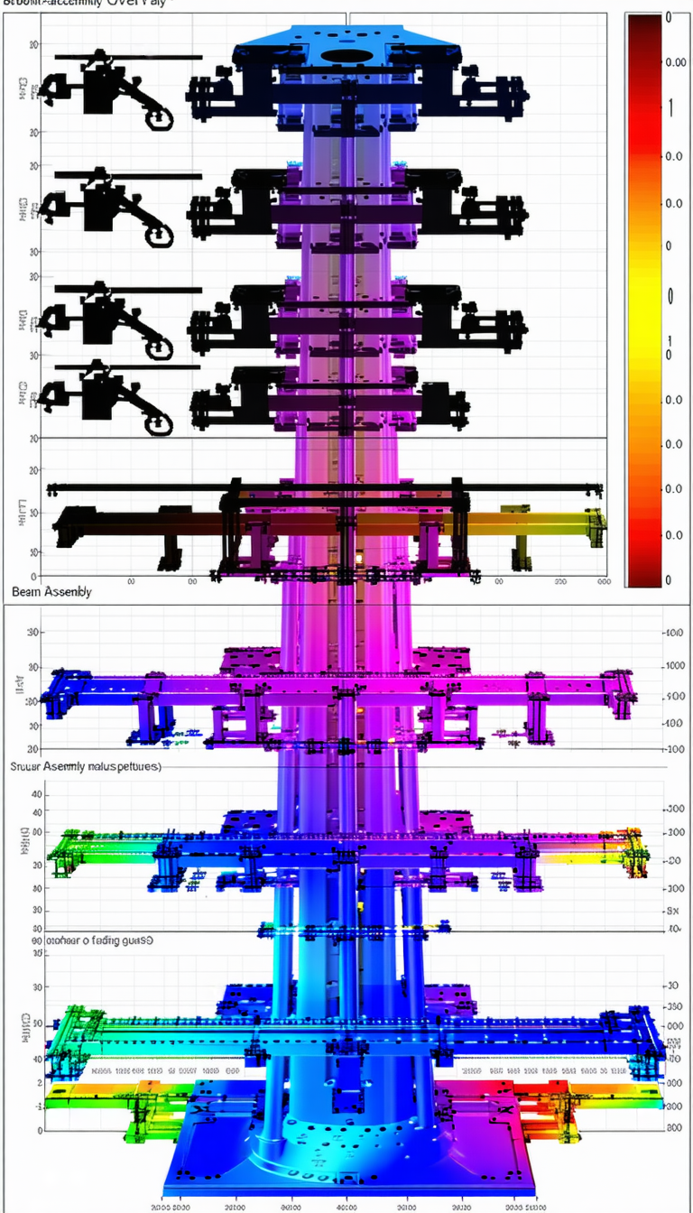 The Image Displays A Colorful Graphic Of A Large Structure, Possibly A Building Or A Bridge