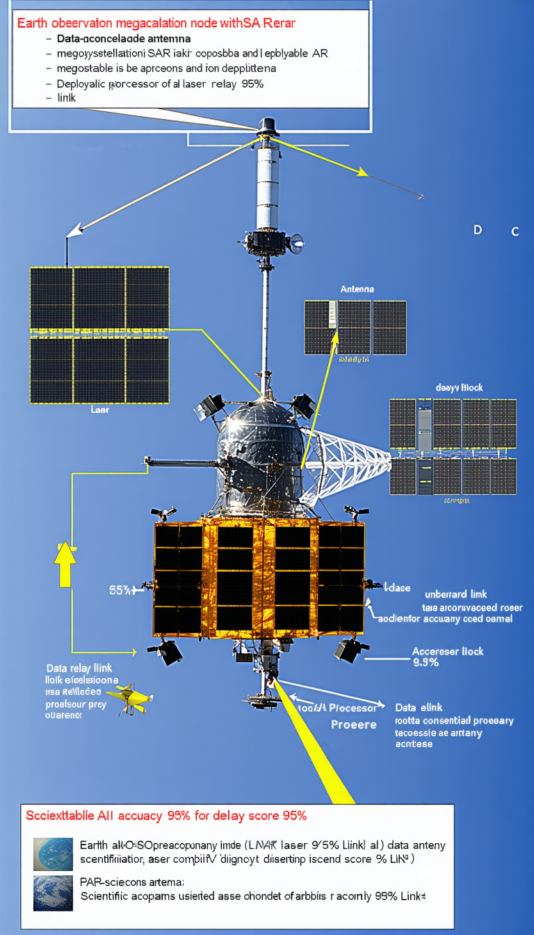 The Image Is A Diagram Of A Spacecraft, Showing Its Various Components And Their Functions