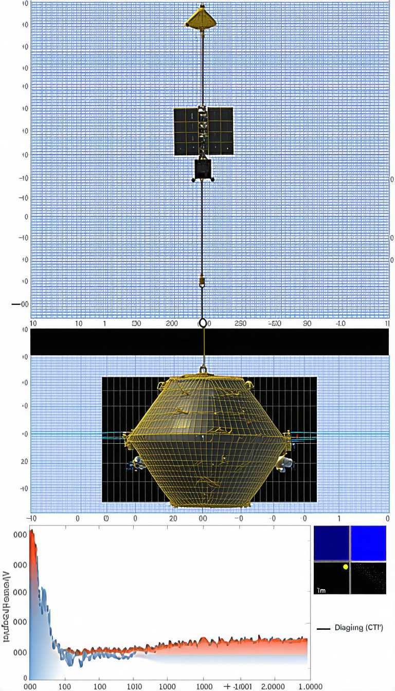A Large, Yellow, And Black Satellite Dish Hanging From A Wire