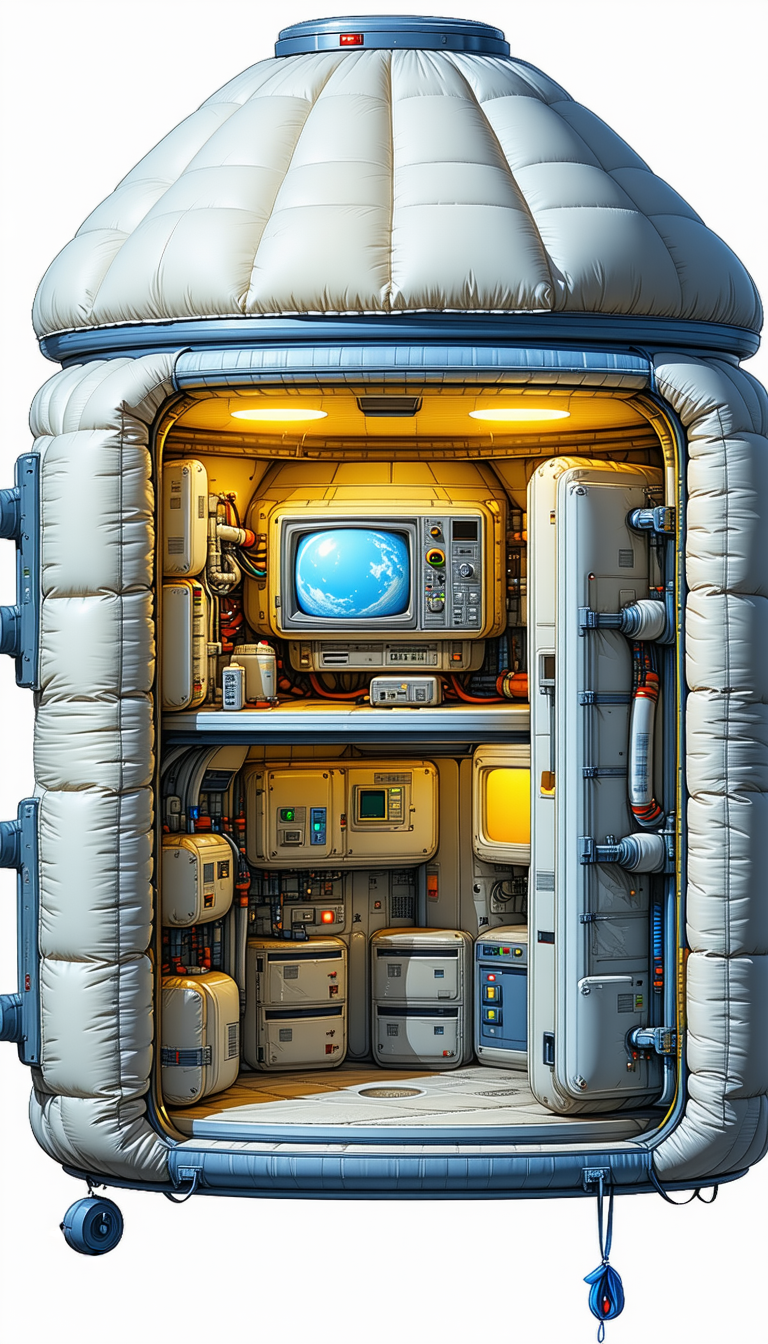 In The Image, There Is A Futuristic Computer Room With A Large Computer Monitor On The Wall