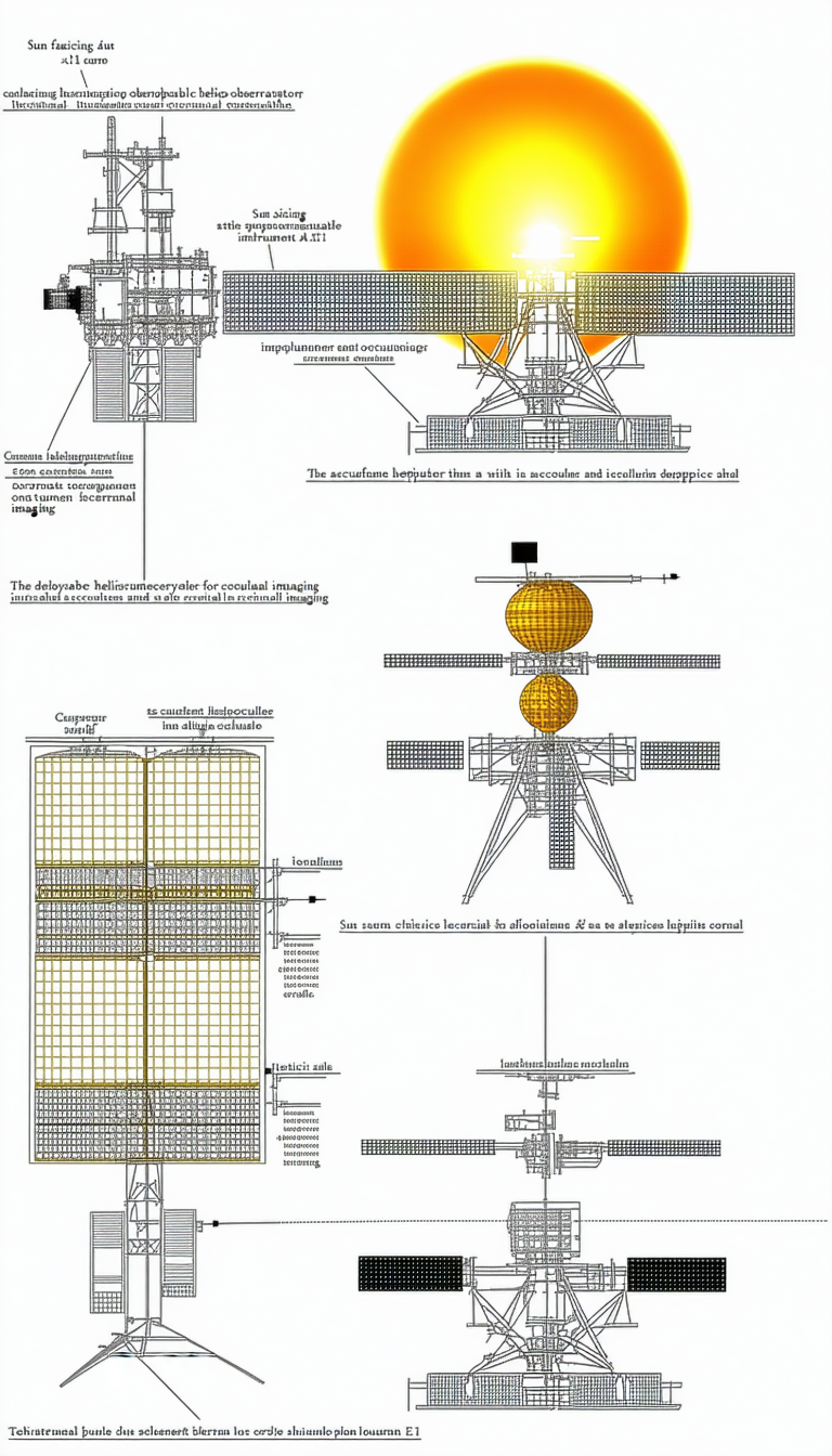 A Large, Detailed Drawing Of A Space Station Is Displayed In A Book